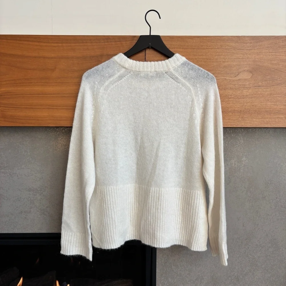 J.Crew High Rib Pullover Sweater in Wool Blend, Size S
